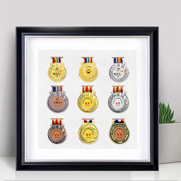 frame for medals medal holder medal frame organizer wall Solid Wood ...