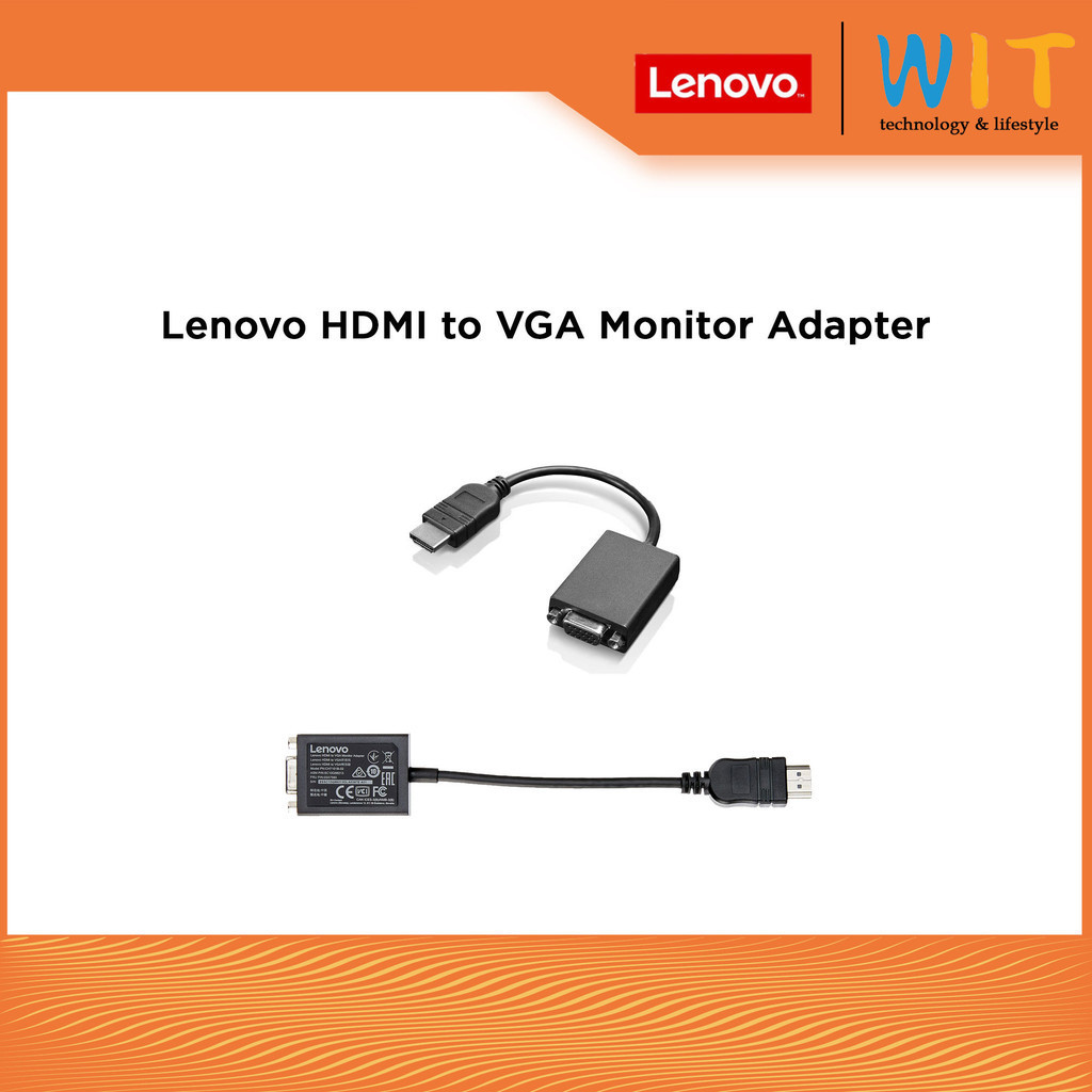 Lenovo HDMI to VGA Monitor Adapter Shopee Malaysia