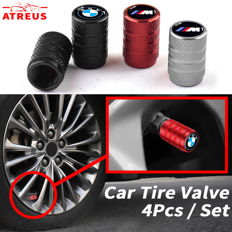 Pcs Bmw Car Tire Valve Caps Alloy Car Wheel Tire Valves Tyre Stem Air Caps Cover Tyre Nut For