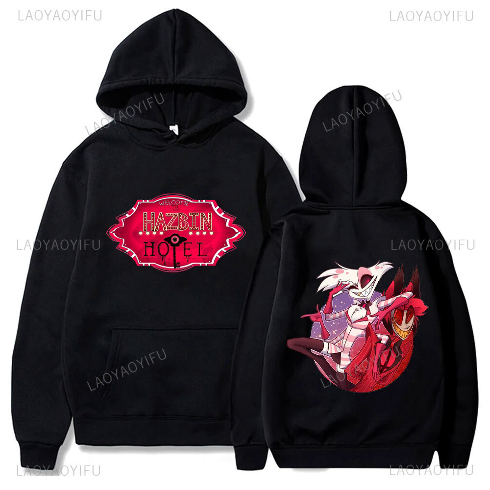 2024 Funny Hazbin Hotels Hoodie Alastor Print Sweatshirt Men Women 