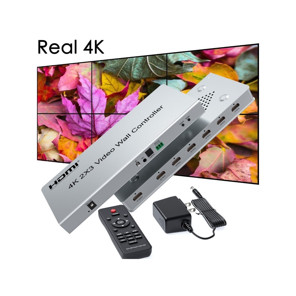 4K 2x3 HDMI Video Wall Controller 1080p Full HD 2x2 2x1 1x2 3x2 2 4 6 ...