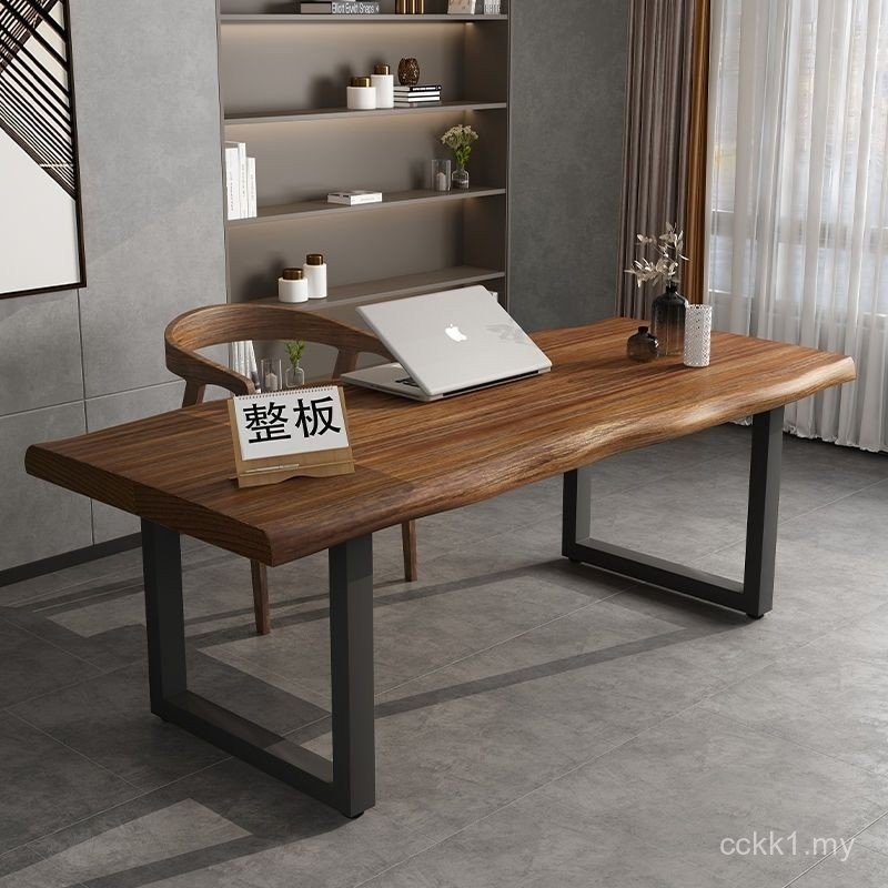 Large Board Solid Wood Desk Household Desktop Computer Desk Long Study ...