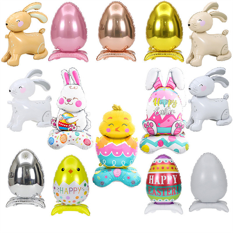 2024 Happy Easter Day Theme Party Supplies Cartoon 4D Standing Rabbit ...