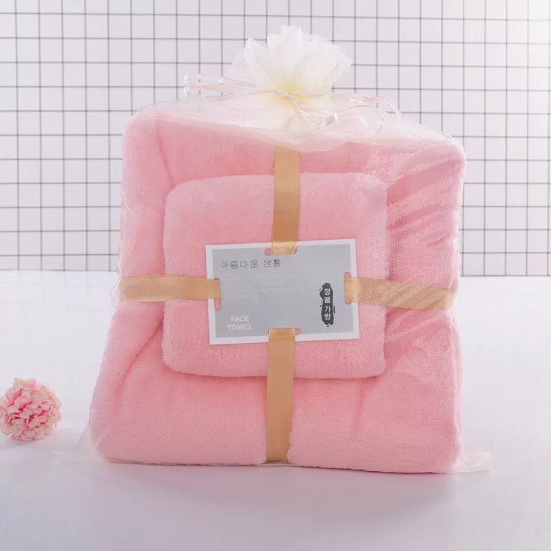 Towel 2in1 Luxury Super Large Towel Set High Absorbent Soft Bath Towel ...