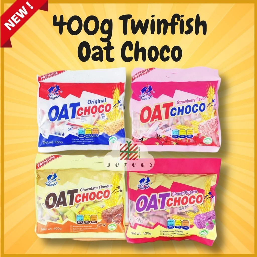 400g TwinFish Premium Oat Choco (Original / Chocolate / Strawberry ...