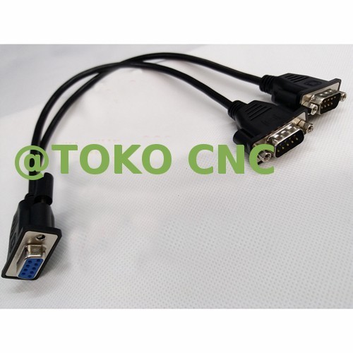 Cable DB9 Female to 2 DB9 Male Serial Rs232 Splitter 9pin Cable 9 pin ...
