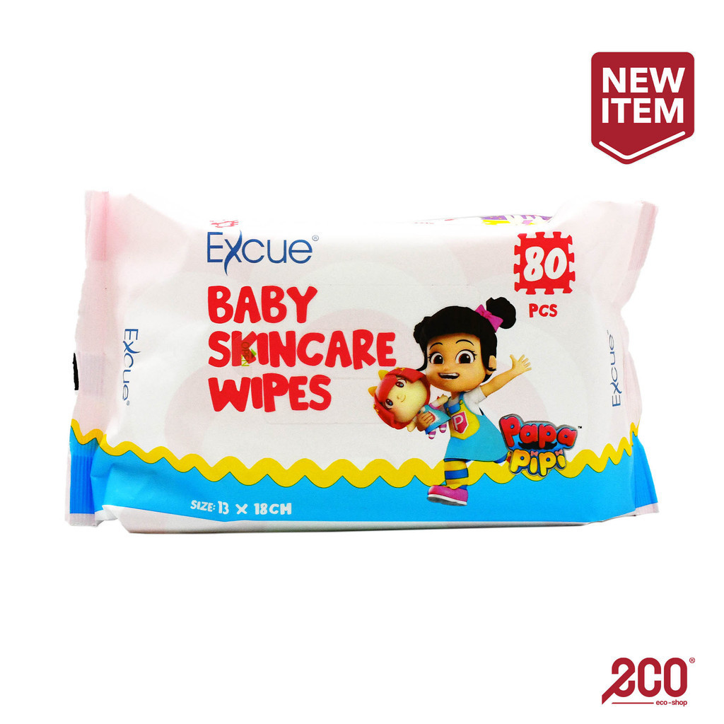 Excue Baby Skincare Wipes/Wet Tissue (13cm x 18cm) - Papa Pipi Edition ...