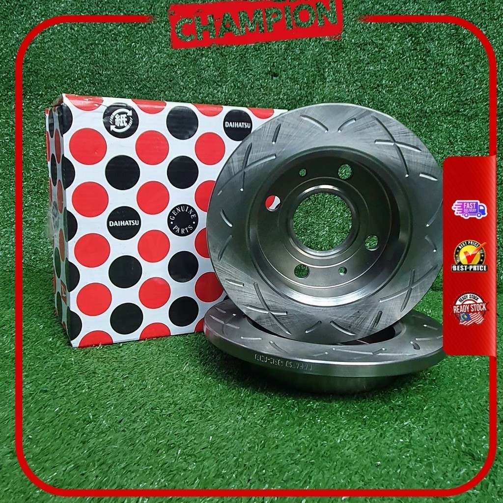 DAIHATSU DRILLED SPORT DISC ROTOR SET FOR PERODUA KELISA / KENARI ...