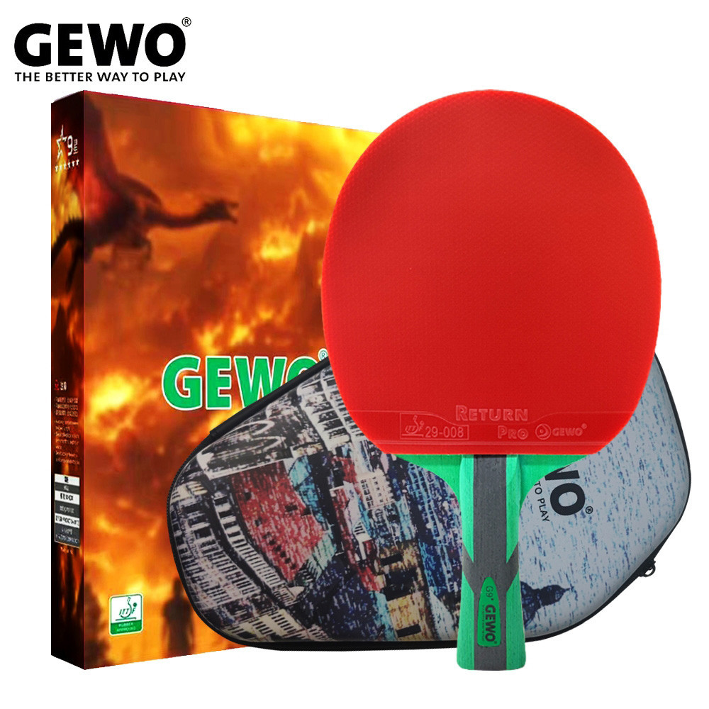 Original GEWO 9 Star Table Tennis Racket(5Wood+2Carbon) G9 Offensive Ping Pong Bat with Non
