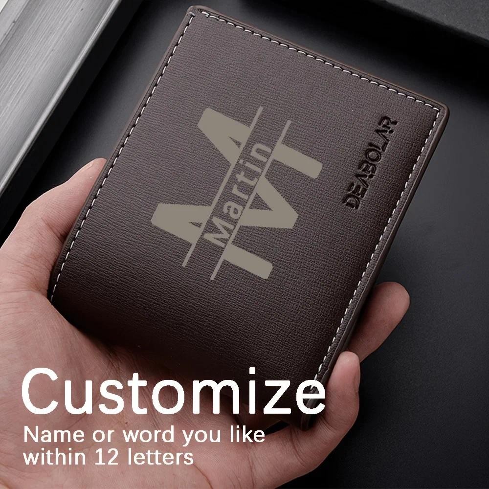 Custom Name Text Men's Wallet Casual Bifold Short Wallets for Men High ...