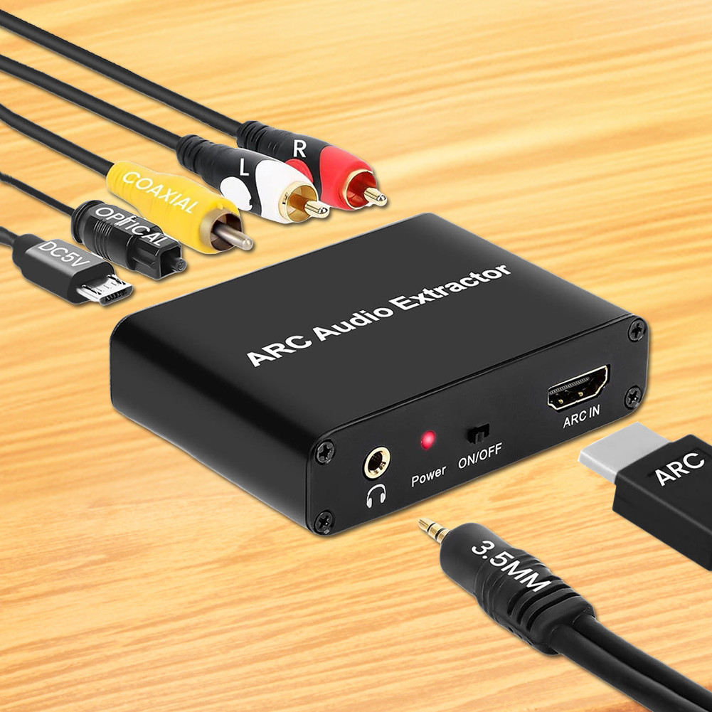 HDMI ARC Audio Extractor ARC To SPDIF Coaxial L/R Stereo 3.5mm Jack ARC ...
