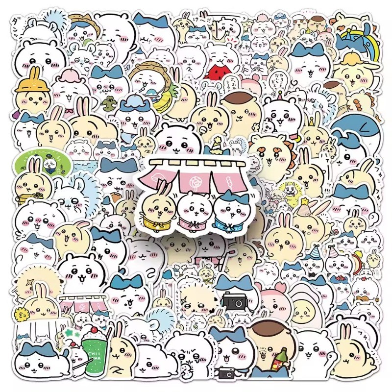 60pcs Cute Chiikawa Stickers Cartoon Kawaii Anime Decals for Kids ...