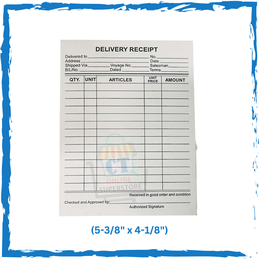 SML Business Form Delivery Receipt 50's x 2Ply (5-3/8" x 4-1/8") | Sold ...
