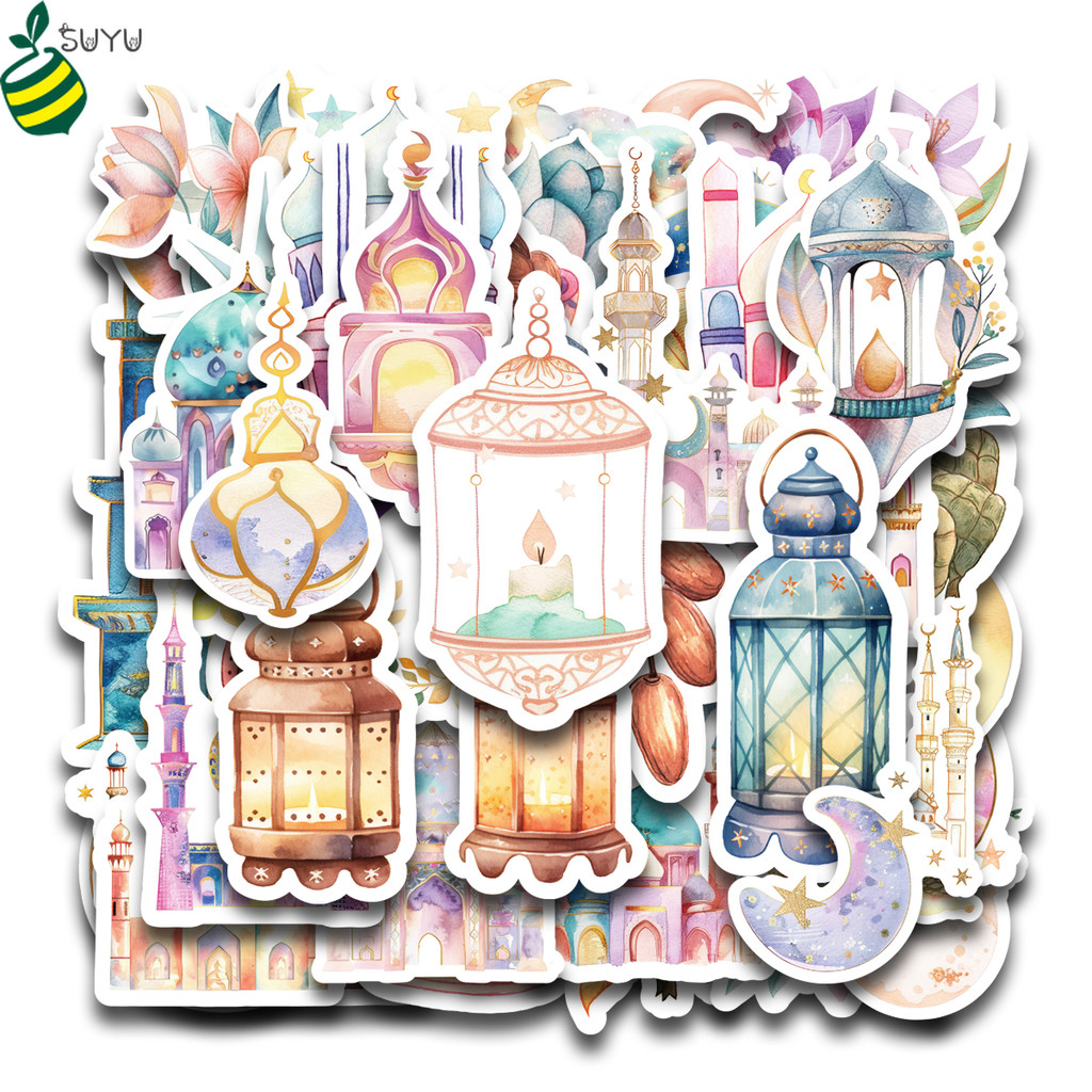 60pcs/2Sheets Eid Muslim Girl Journal Clipart Stickers Graffiti Sticker ...