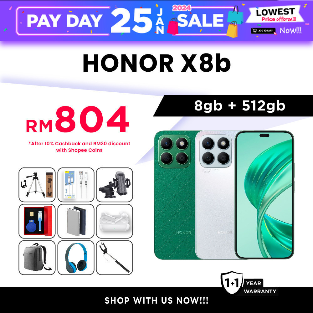 HONOR X8b [8+8GB RAM 512GB ROM STORAGE] - Original HONOR Malaysia ...