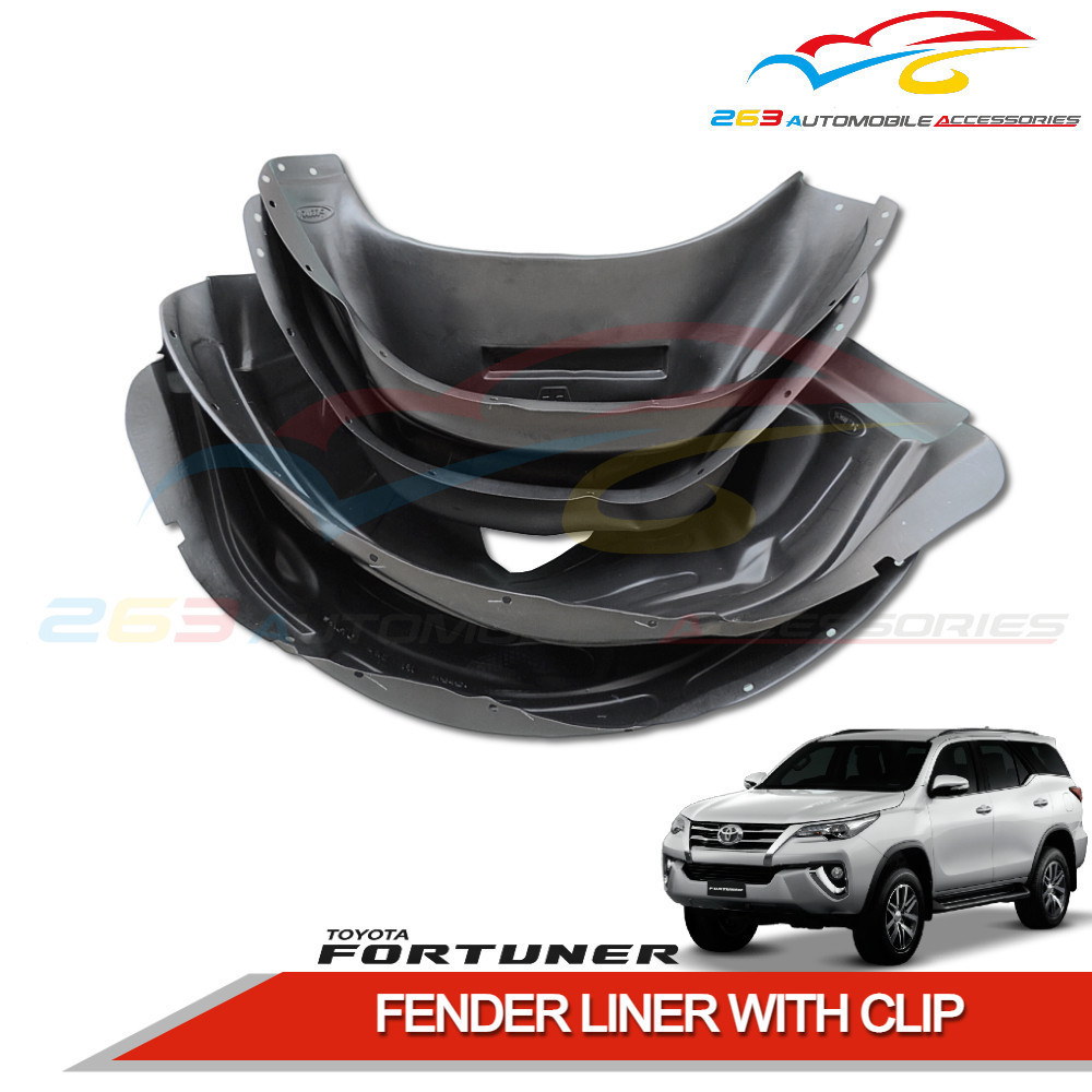 TOYOTA FORTUNER 20162020 FENDER LINER WITH CLIP (BLACK) '4 PC/SET' Shopee Malaysia