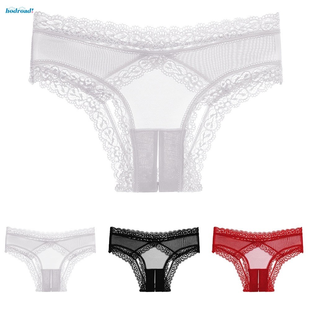 【HODRD0221】Womens Lace Sheer Panties Hipless Thong Ultra-Thin ...