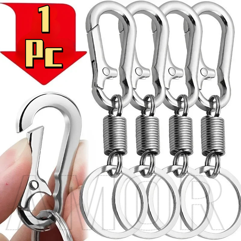 Metal Key Ring - Strong Carabiner Buckle - For Women Men - Car, Bags ...