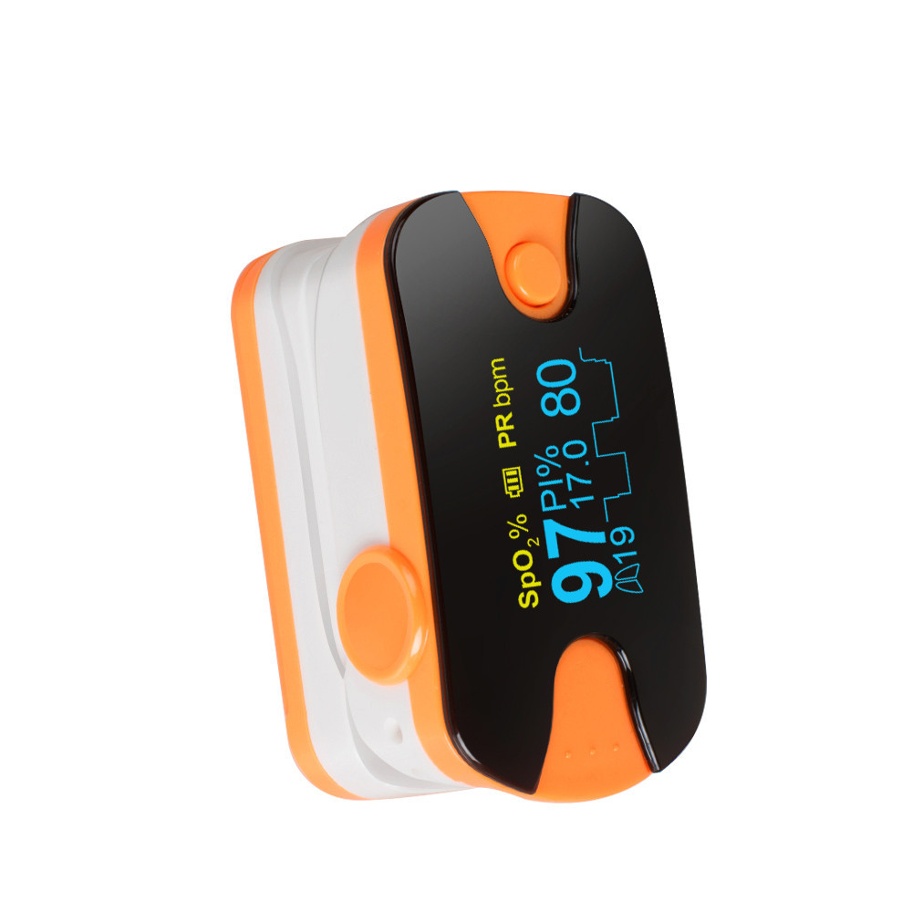 Portable Color OLED Finger Pulse Oximeter 4 Parameter SPO2 PR PI ...