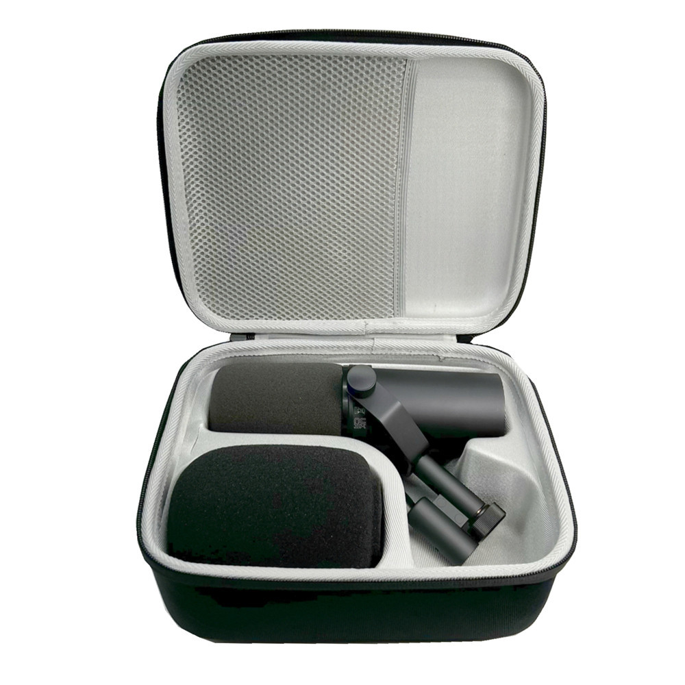 Microfoonhoes voor Shure SM7B vocale dynamische microfoon/voor MV7 / MV7X USB podcast microfoon, harde draaghoes, microfoontas, zwart, Zwart, Microfoon Case Tas