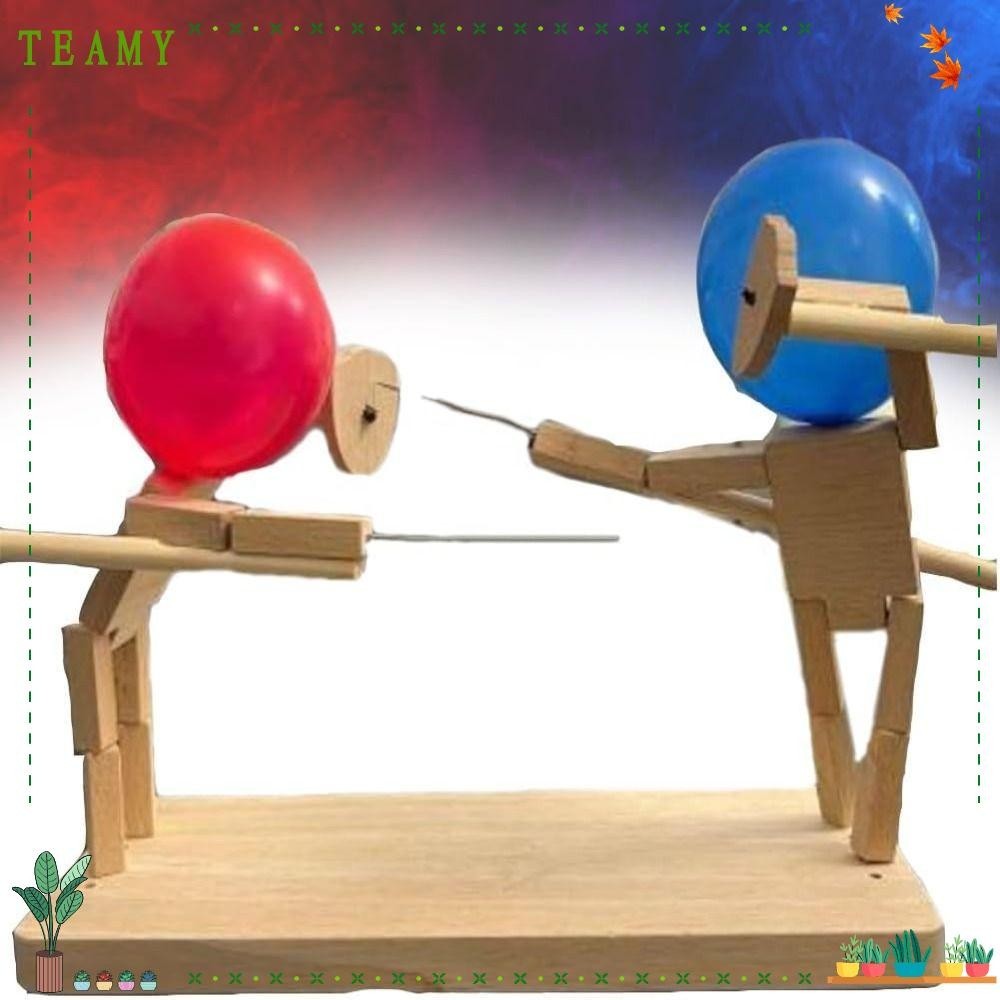 TEAMY Balloon Bamboo Man Battle, 4 Best Whack A Balloon Game Wooden ...