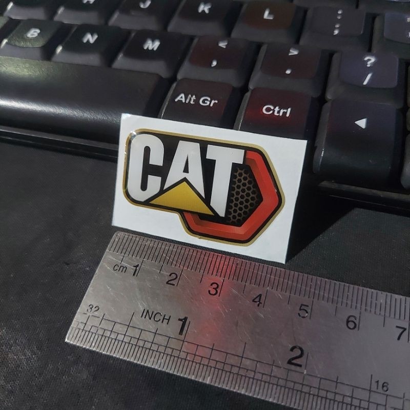 Embossed Resin CATERPILLAR Carbon Sticker, Small 3D Logo Sticker Unit ...