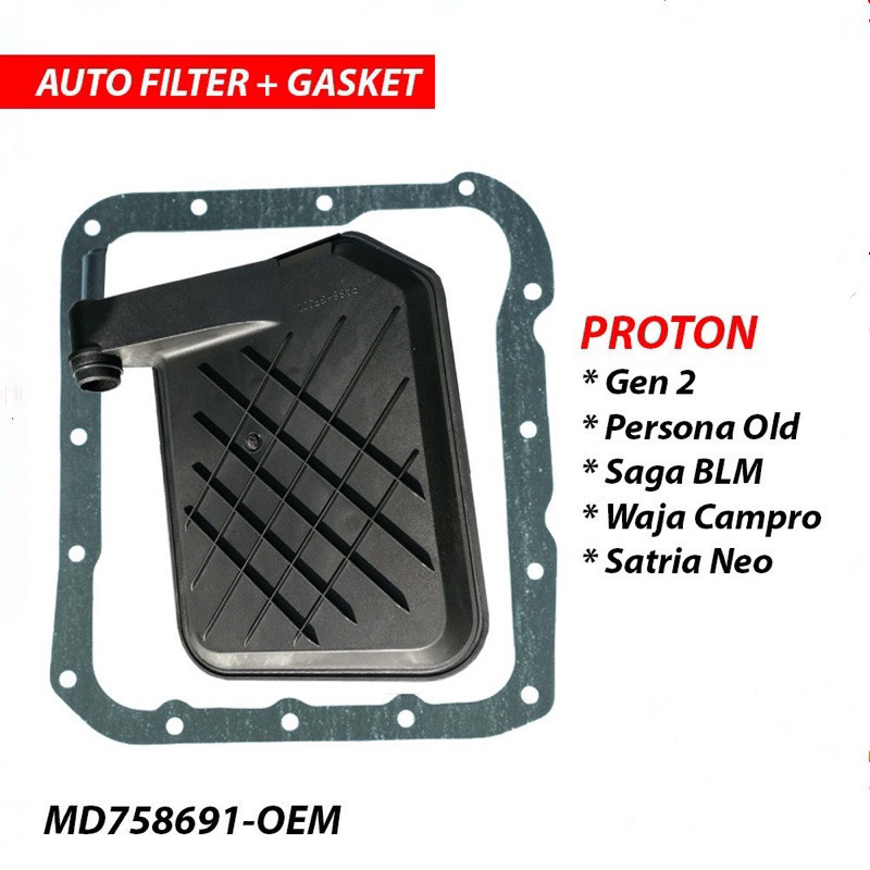 Proton Gen2, Persona, Waja MMC/CPS, Exora CPS, Saga BLM Auto Transmission Filter and ATF Gasket