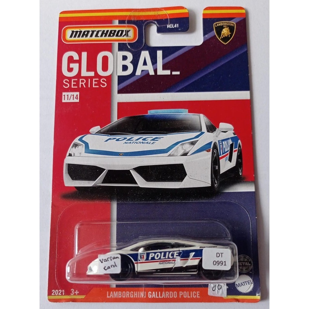 Matchbox Lamborghini Gallardo Police Car - White Die-Cast Model 69/100 - Small Collectible Toy Vehicle - View #8