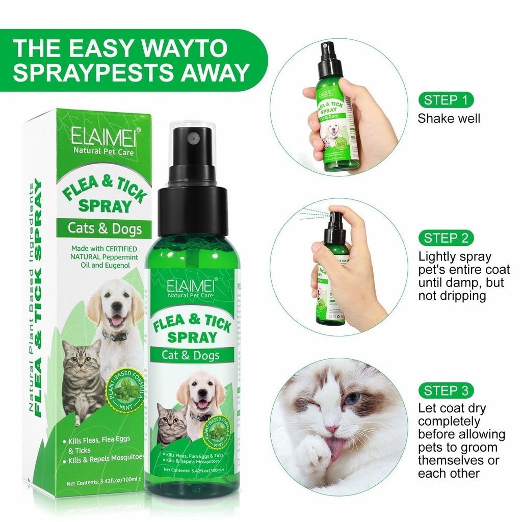 Elaime Pet Insect Repellent Spray Outer Body Insect Repellent Dog Tick ...