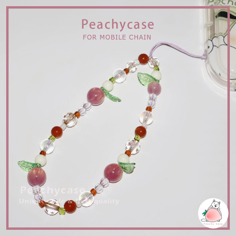 TyGo Pink Acrylic Beaded Mobile Straps - H2FSDAnti-Lost Hand Strap Pendant Phone Hanger