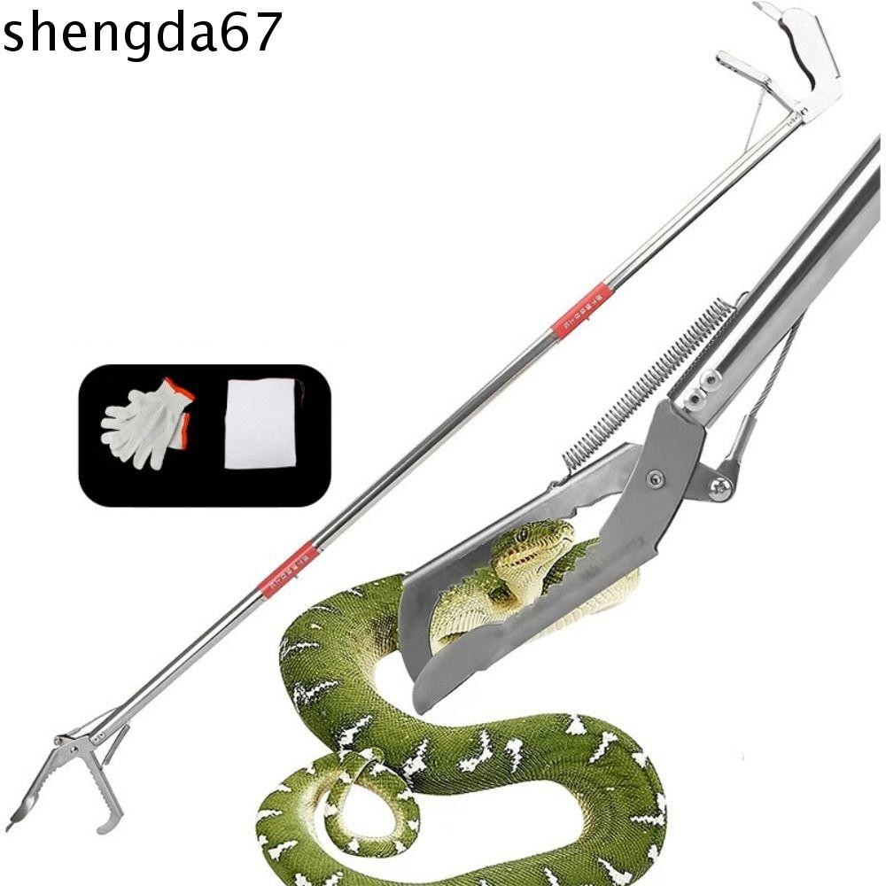 SHENGDA Snake Tong, Handling Hook with lock Trash Pick Catcher, Grabber