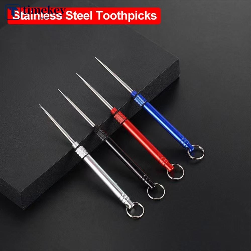 TIMEKEY Multi-Purpose Titanium Outdoor EDC Portable Toothpick Bottle ...