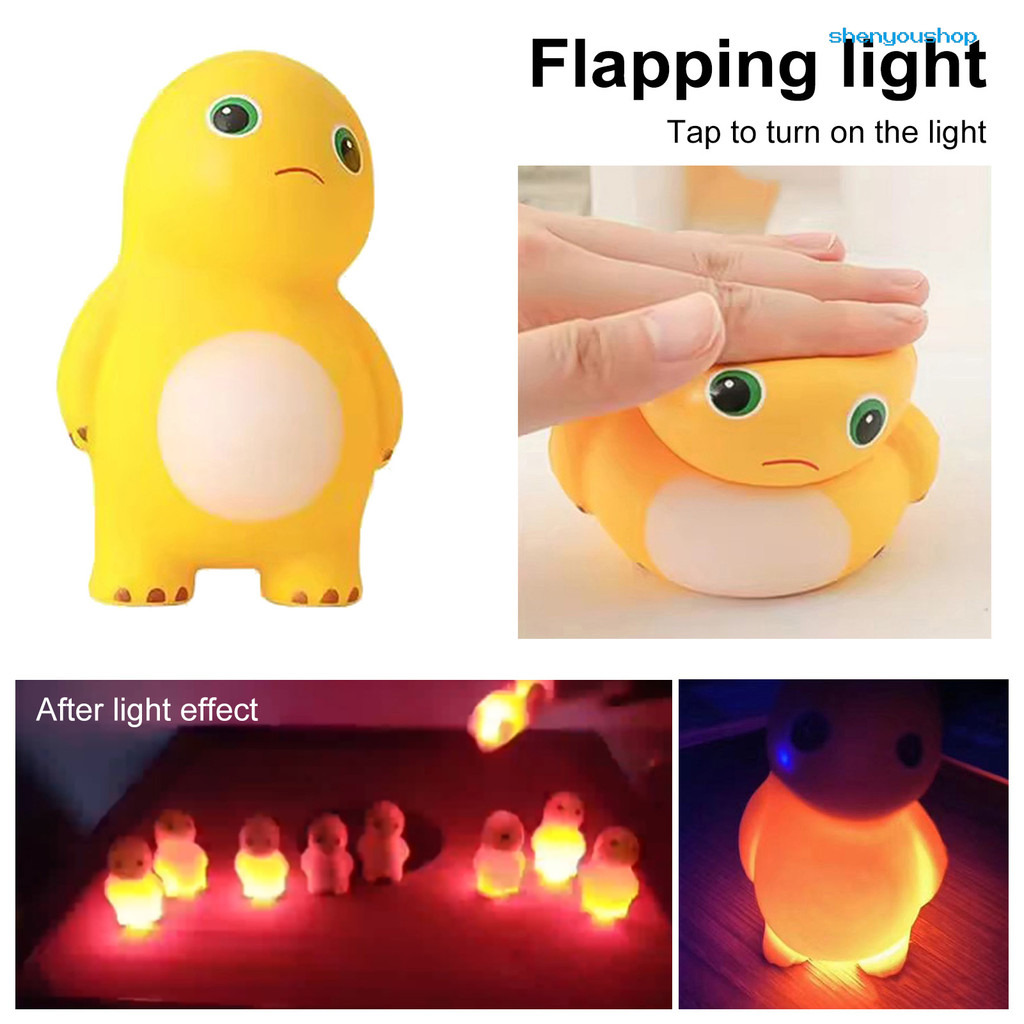 Shenyoushop 1/2/3Pcs Light-up Cartoon Dinosaur Squeeze Toy Stress ...