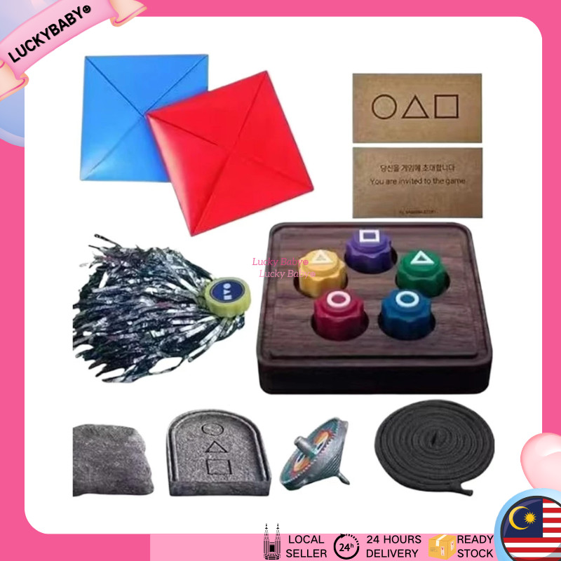 Squid Game2 Korean Traditional Game Prop Set (ddakji, Biseokchigi, Gong ...