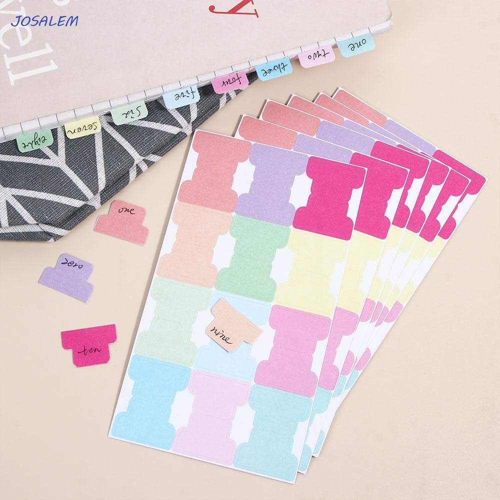 JOSALEM Index Label Sticker Personalized 120pcs File Tabs Planner ...