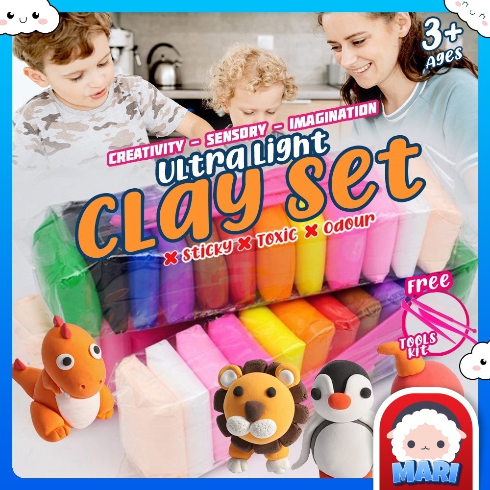 NonToxic Air Dry Super Light Clay Butter Slime Plasticine Play Doh