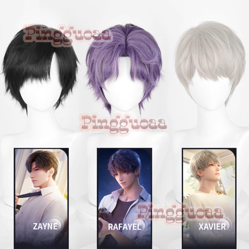 Love and Deepspace Zayne/Rafayel/Xavier Cosplay Wig 30cm Short Heat ...