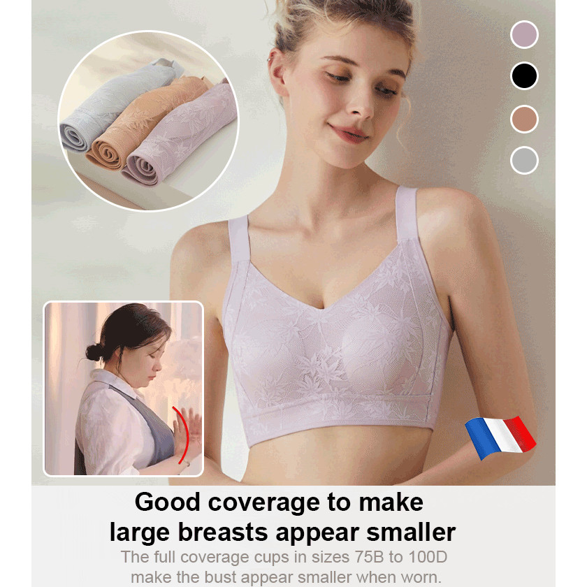 Breast Minimizing] Lightweight Push-Up Armpit Fat Control Wireless Bra  Seamless Bra