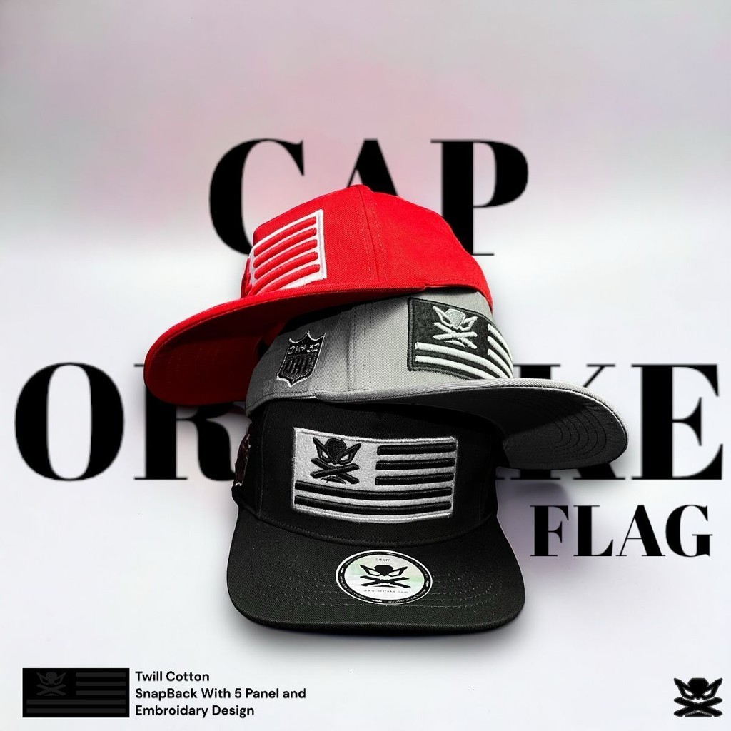 Orifake-snapback EMBROIDERED FLAG | Shopee Malaysia