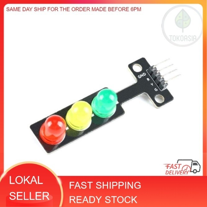 (Ready Stock) Mini 5V Traffic Light LED Display Module for Arduino Red ...