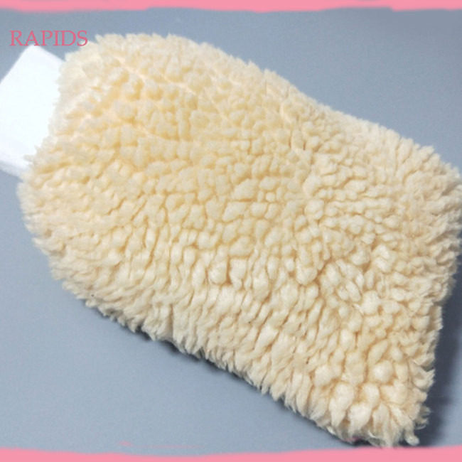 RAP Synthetic Lambs Wool Car Wash Mitt Thick Plush Reversible Antislip Car Wash Gloves Shopee