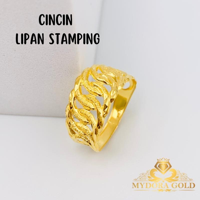 MYDORA Cincin Lipan Stamping l EMAS 916/22K | Shopee Malaysia