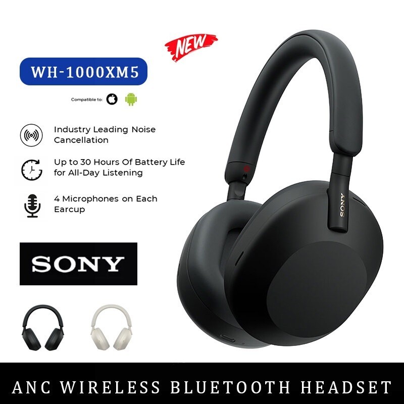 Sony Headphone Bluetooth Sony Wh1000xm5 Wireless Noise Cancelling ...