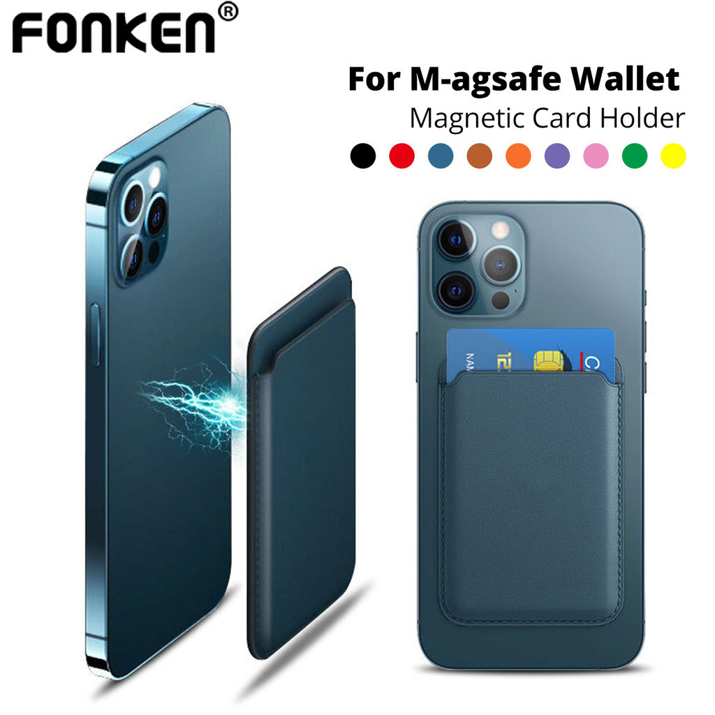 Fonken Mgsafe Magnetic Card Wallet Phone Case For i-Phone 15 14 13 12 ...