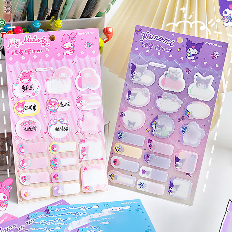 Cute Sanrio Waterproof Name Stickers for Labels & Stickers Adorable ...