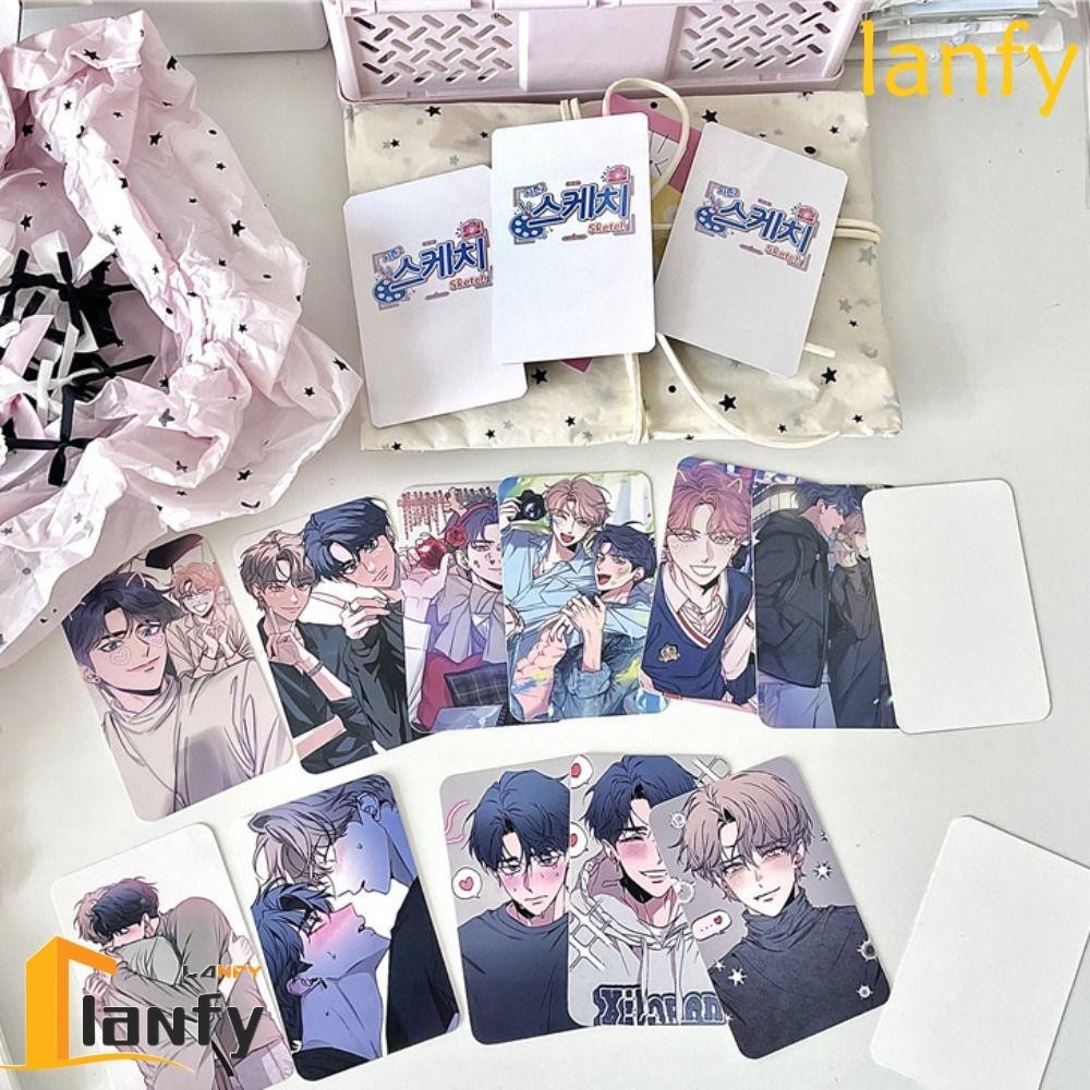 LANFY Sketch Anime Card, Korean BL Manwha Sketch Anime Lee Joobin Anime ...