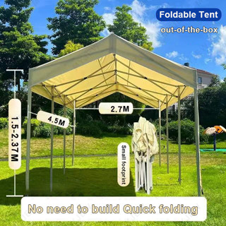 2.7x3M/2.7x4.5M Khemah Niaga Heavy Duty Folding Car Tent Outdoor ...