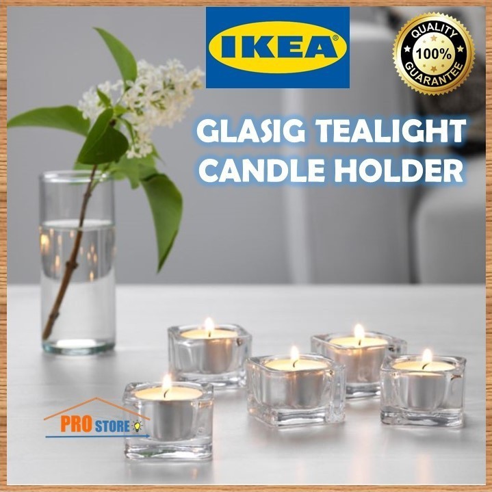 IKEA TEALIGHT GLASS CANDLE HOLDER GALEJ GLASIG FINSMAK SCENTED CANDLE
