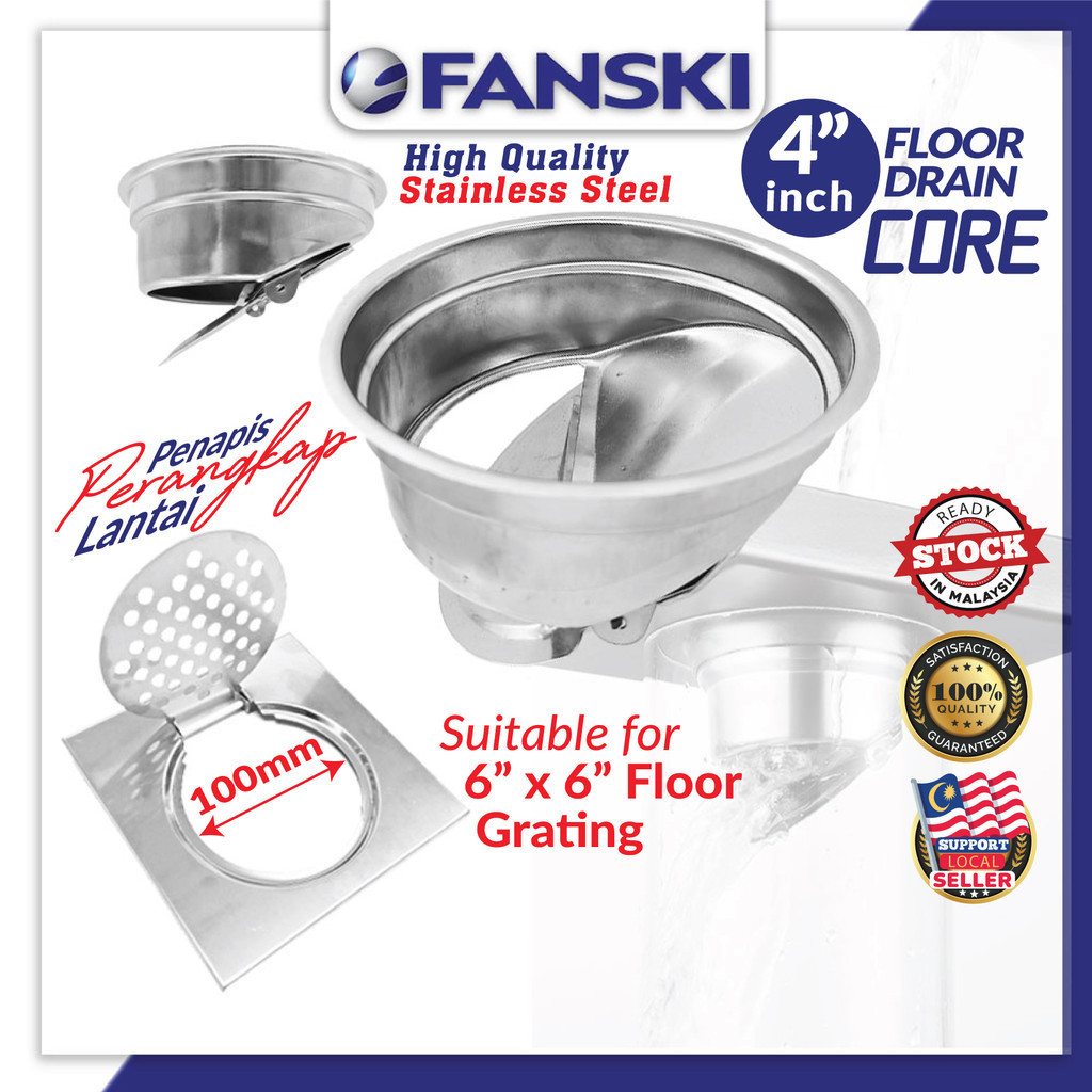 Stainless Steel Core Replacement for 6 x 6 Inch Floor Trap Penapis ...