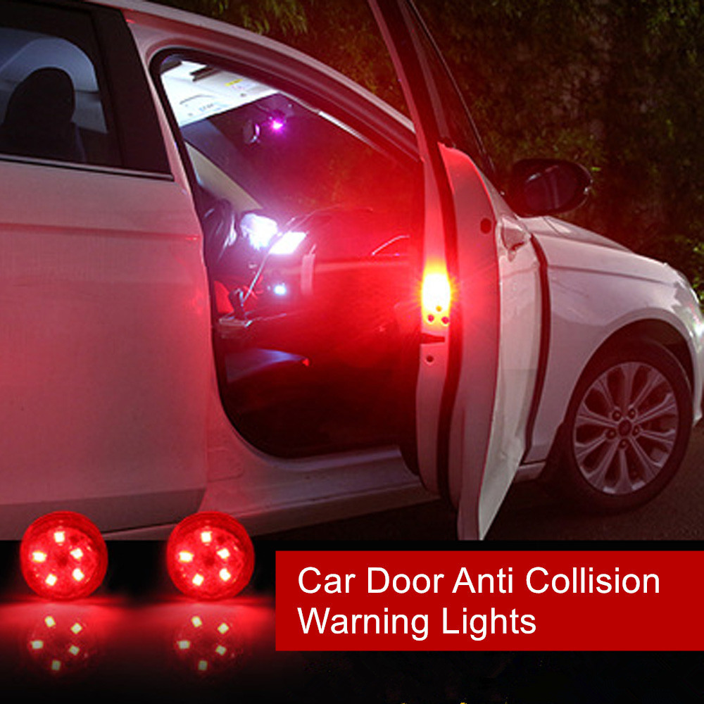 Universal Car Auto Door Light Warning Light Anti Collision Lights Flash